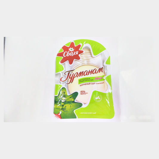 Svalya Gurmanam Smoked Processed Cheese Slices, 5.3 oz (150g)