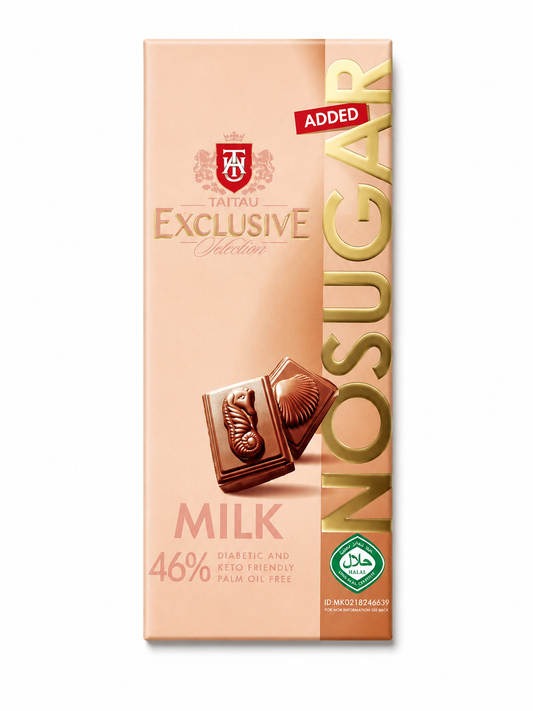 Taitau Exclusive Milk Chocolate No Added Sugar, 3.5 oz (100g)