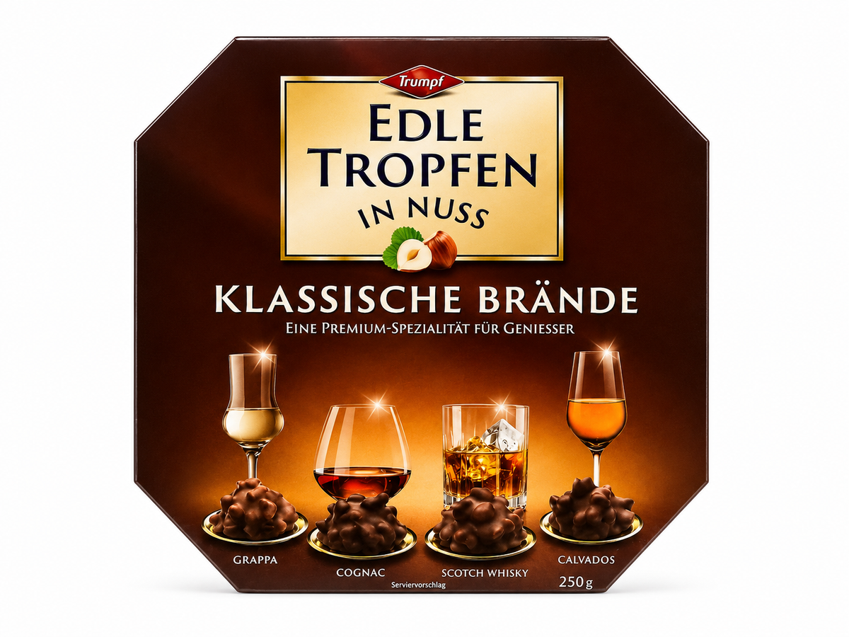 Trumpf Edle Tropfen in Nuss – Klassische Brände, 8.8 oz (250g)