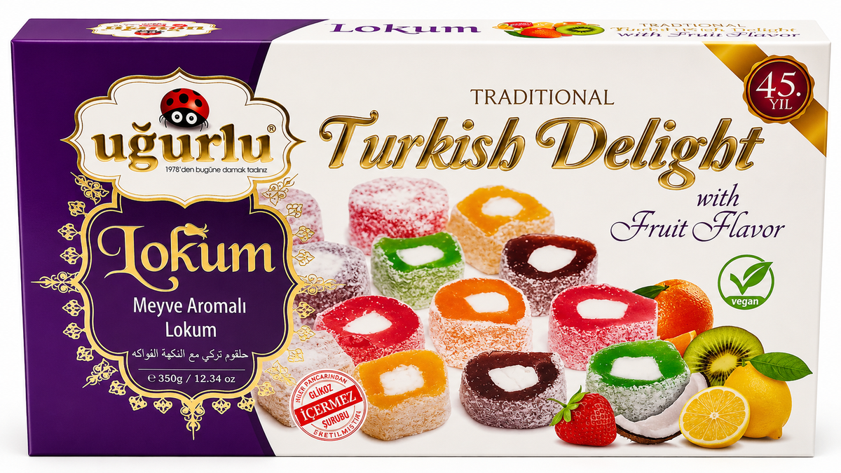 Uğurlu Traditional Turkish Delight – Fruit Flavor – 350g