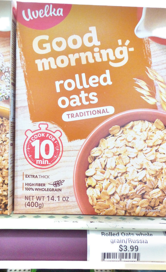 Uvelka Good Morning Rolled Oats, 14.1 oz (400g)