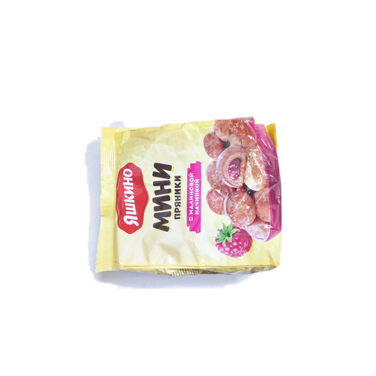 Yashkino Mini Pryaniki with Raspberry Filling, 10.6 oz (300g)